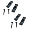 Large Black Turn Buttons & Screws Latch Thumb Catches Black