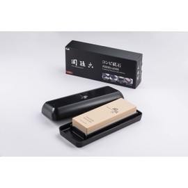 Kai Corporation AP0334 Sekisonoku Combination Whetstone Knife Sharpener #1000#4000 Storage Case Included, Made in Japan