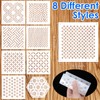Ouligay 8 PCS Sashiko Templates 4.7 X 4.7 Inch Plastic