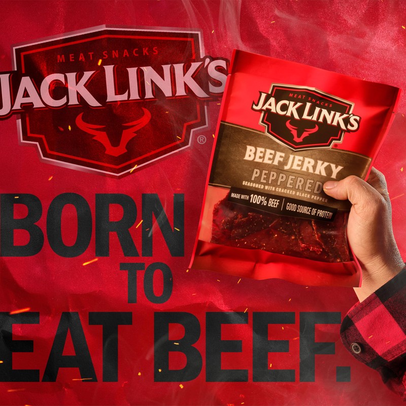 Jack Link's Beef Jerky, Peppered, Half Pounder Large Jerky Bag