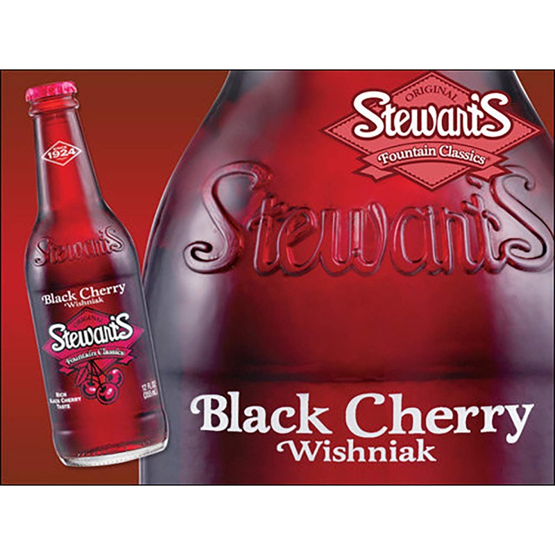 Stewart's Wishniak Black Cherry Soda, 12 fl oz (24 Glass