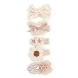 BIANHUAN Hair Clips Baby Hair Pins Children Baby 5-Piece Set Hair Accessories Kids Hair Ornaments Kids Hair Accessories Accessories Girls Baby Clips Hair Ties Cute Stylish Baby Shower Gift Pink