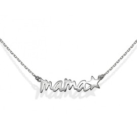 Tourmaline 925 Sterling Silver Chest Necklace with Star Detail, Length 40 + 6 cm Extension Turmalina by Martina, 40+6, Silver, Silver, Silver, silver