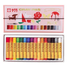 Sakura Crepas LP16R-A4 Crepas 16 Colors with Elastic Band 100th Anniversary Limited Coral Pink