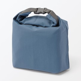 MUJI 84905407 Adjustable Height Lunch Bag, Roll Top Type, Large, Smoky Blue