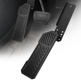 GLOBLED Dead Pedal Foot Rest, JL Dead Pedal Compatible with 2018-2024 Jeep Wrangler JL JLU/Gladiator JT 4XE, Aluminum Kick Panel No Drilling Required Adjustable(Black,1 Pack)