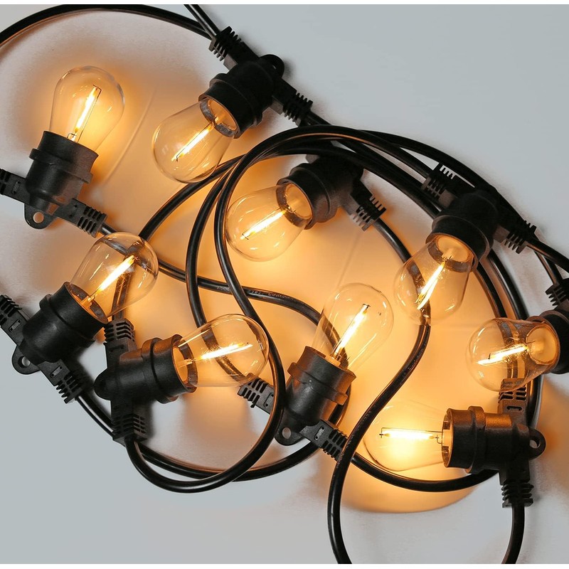 FUTIME 15 Pack S14 LED String Light Bulbs, 1W Shatterproof