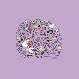 CafePress Snoopy Skating To Music Magnet 2.25" Round Magnet, Refrigerator Magnet