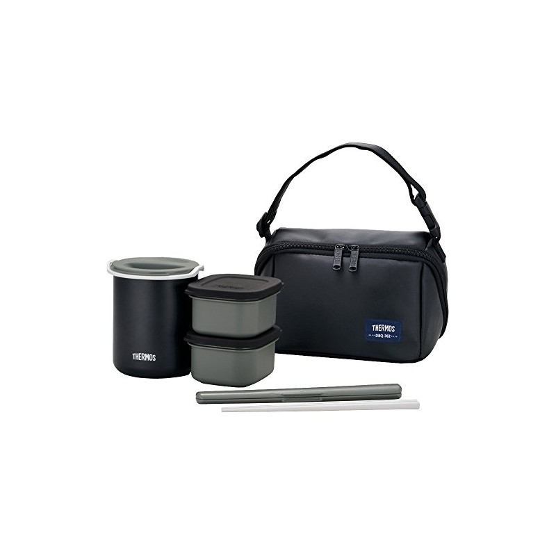 Thermos Heat Insulated Lunchbox ~0.14L Matte Black DBQ-362 MTBK