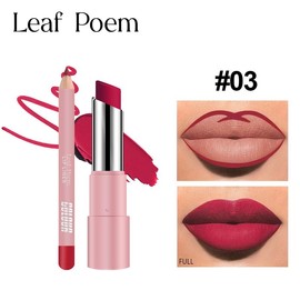 4-Piece Lipstick Lip Liner 2-in-1 Package, No Stains on the Cup Lip Liner Long Lasting Waterproof Matte Lipstick Lipstick Kit Gloss Lipgloss:_03#05#06#08#