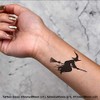 4 x 'Witch On Broomstick' Temporary Tattoos - Water Resistant,