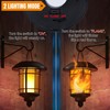 Dynaming 4 Pack Solar Flame Wall Lanterns Outdoor, Solar Powered