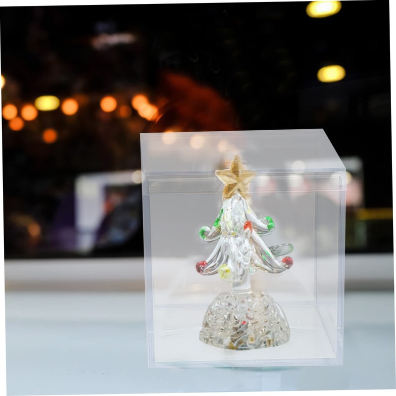 IWOWHERO 8Pcs Clear Square Storage Containers Durable Plastic Boxes with