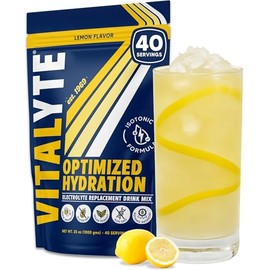Vitalyte Mezcla Bebidas Polvo Electrolitos Naturales Gluten Tazas Por Contenedor Bolsa Limón