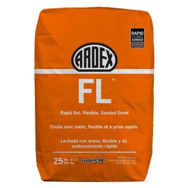 ARDEX FL Rapid Set Flexible High-Performance Sanded Grout, 10 lbs Bag, Fast-Drying, Stain-Resistant, Polymer-Modified, for Interior and Exterior Use, Polar White 01