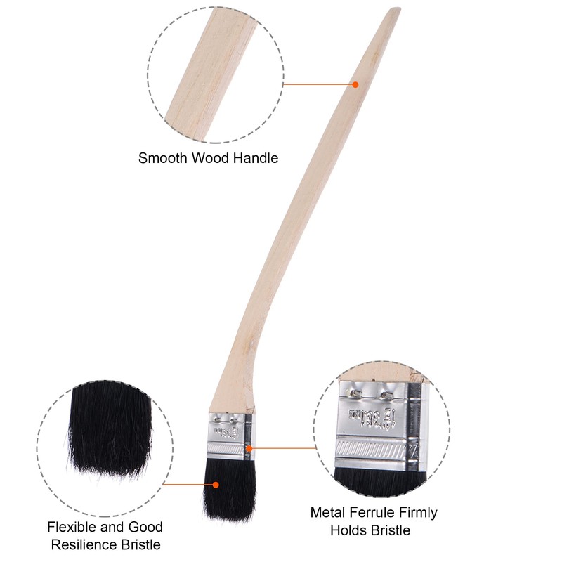 uxcell Bent Radiator Paint Brush 16" Length 1.5" Width Bristle