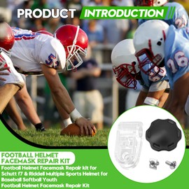 Football Helmet Facemask Repair kit for Schutt f7 & Riddell Sports Helmet