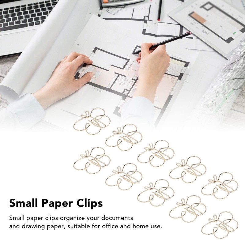 Okuyonic Animal Shape Paper Clips, Metallic Paper Clips, Golden Butterflies,