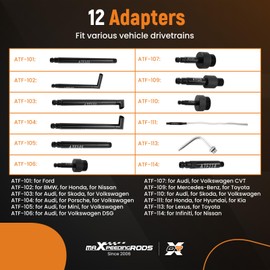 maXpeedingrods 3L Transmission Fluid Pump Transmission Oil Pump Extractor, Transmission Filler Pump with 12pc ATF Adapters, Manual Transmission Fluid Transfer Pump with Pressure Gauge