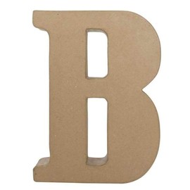 Décopatch - Ref AC395O - Papier-Maché Alphabet - Funny Lowercase Letter "B" - Fun to Decorate Using Décopatch Papers, Glue & Varnish, 5 x 22 x 23cm - Brown