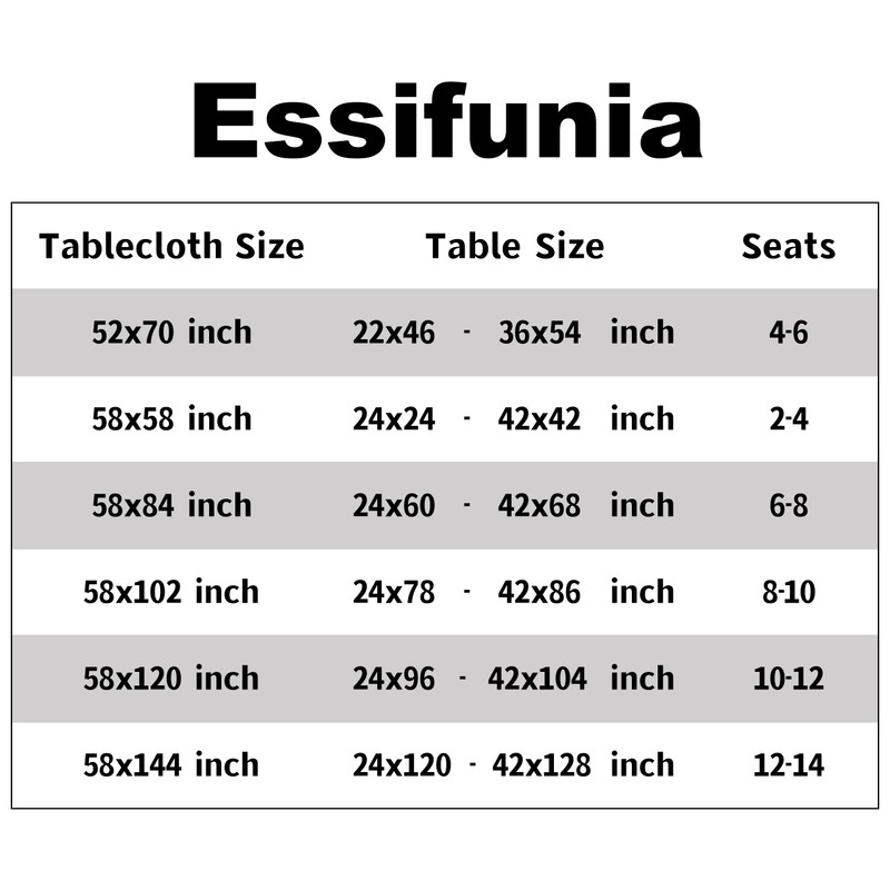 Essifunia Fringe Checkered Tablecloth with Tassel 52x70 Inch Rectangular -