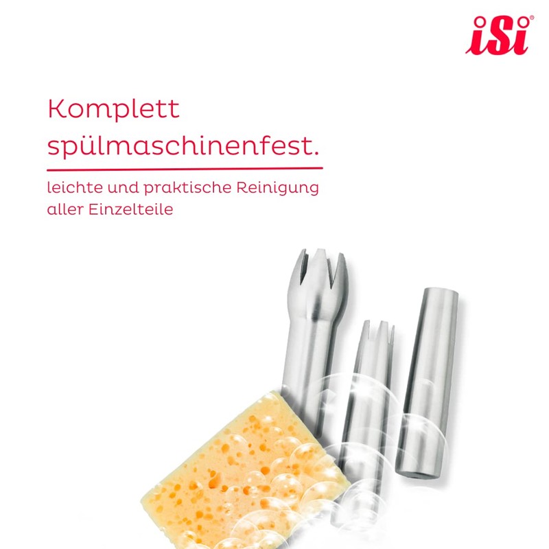 iSi Stainless Steel Tips - for Dressing Cream, Desserts, Espumas,
