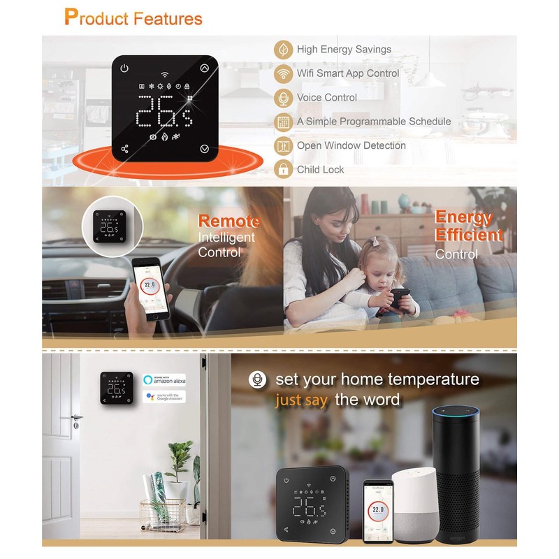 Lowenergie Smart Wifi Thermostat Digital Programmable 7 Day Central Heating