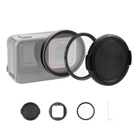 52mm UV Lens Filter for Insta360 Ace Pro, PULUZ Aluminum Alloy Material with Lens Cover UV Lens Filter Adapter Ring Insta360 Ace Pro Sport Action Camera Accessories