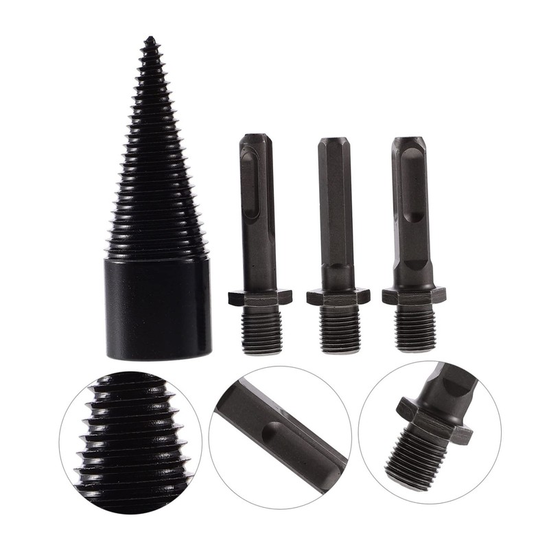 MERRYHAPY 1Set Wood Drill Bit for Firewood Splitting Includes Drill