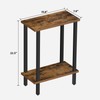 TUTOTAK Small Side Table, Narrow End Table, Set of 2,