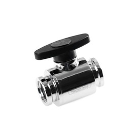 Barrow G1/4" Mini Valve with ABS Handle, Silver Shiny
