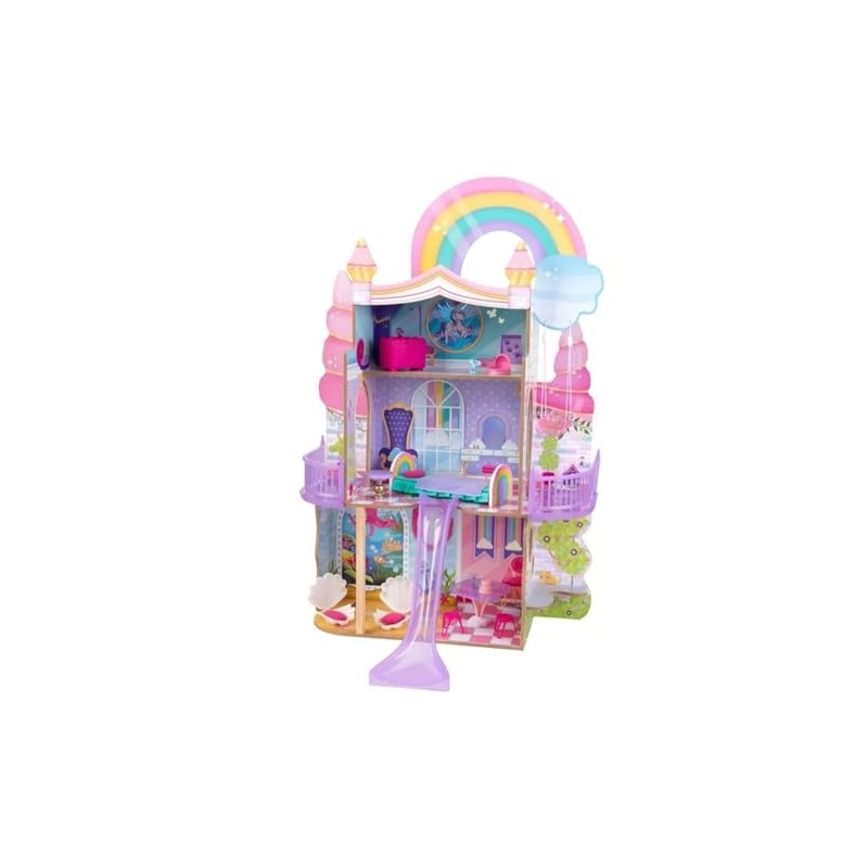 Rainbow Dreamers Unicorn Mermaid Dollhouse with EZ Kraft Assembly™