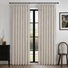 Greyish Brown Natural Linen Curtains 84 Inch Length 2 Panels