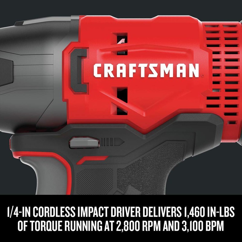 Craftsman CMCK200C2R 20V Variable Speed Lithium-Ion 1/2 in. Cordless Drill