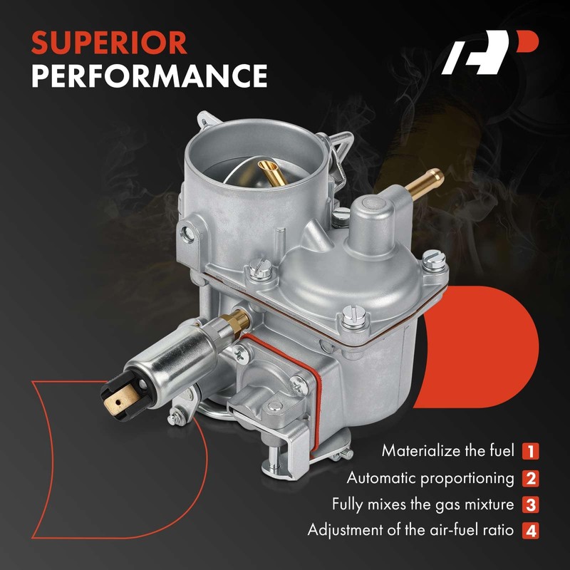 A-Premium 1 Barrel Carburetor Compatible with Volkswagen Beetle 1965-1970, Campmobile