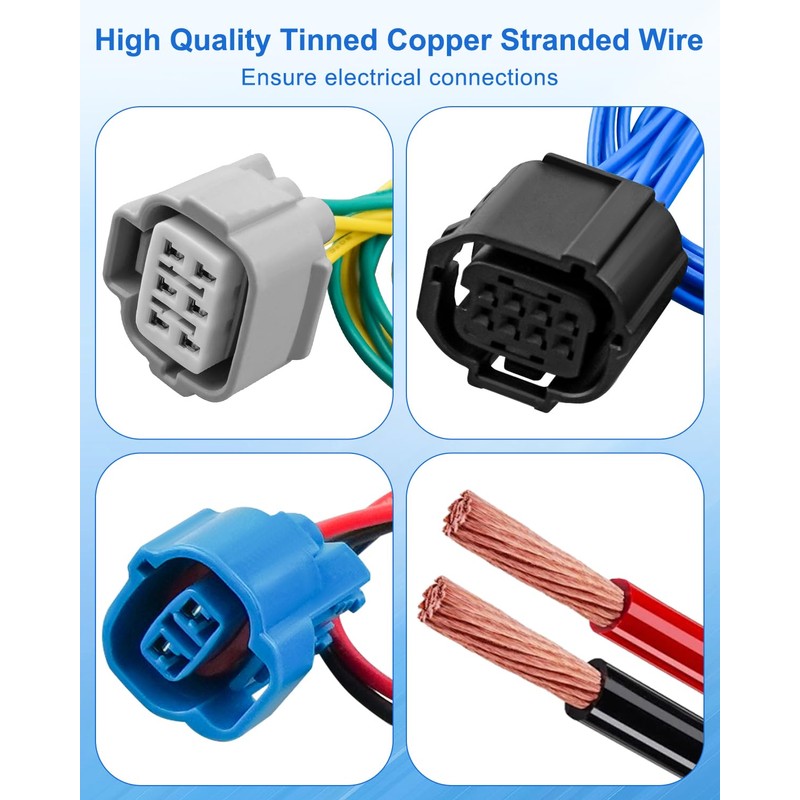 Headlights Wiring Connector Harness Pigtail Plug Wire Fit for Toyota