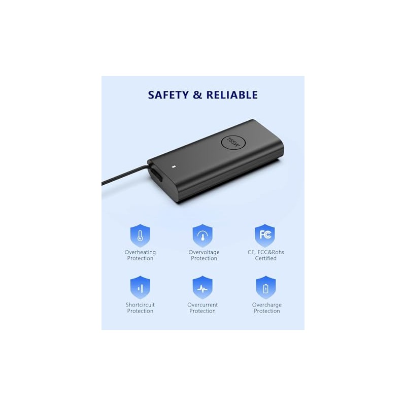 165W USB-c Laptop Charger for Dell Precision 5690,5680,5490,3580,3480 Latitude 7640,7340,5540