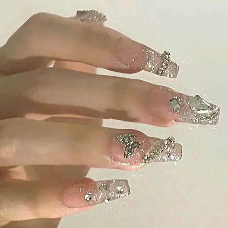 Nail Tip, Long Nail Tip, 24 Pieces, Spring, Summer, Handmade