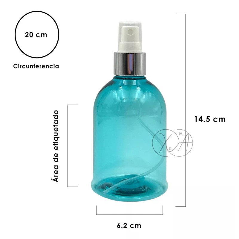 Xena Envases Plasticos Colores Campana 250 Ml Atomizador Plata 10