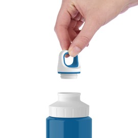 Emsa N30103 Drink2Go Light Steel Drinking Bottle 0.6 L Stainless Steel Screw Cap 100% Leak-Proof & Dishwasher Safe Blue
