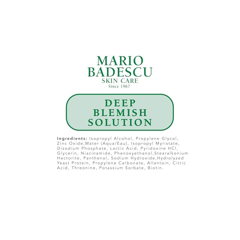 Mario Badescu Solución Manchas Profundas Tratamiento Cara Potente Óxido Zinc