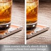 Thirstystone Desertscape 4-Pack Tumbled Tile Stone Coasters with Protective Cork