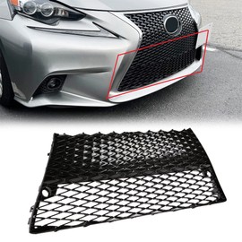 ECOTRIC Front Lower Bumper Grille Grill Compatible with 2014-2016 Lexus IS200t IS250 IS350 F Sport LX1036115 5211253070 Gray