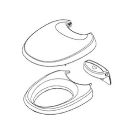 THETFORD 36766 White Bravura Toilet Seat and Cover