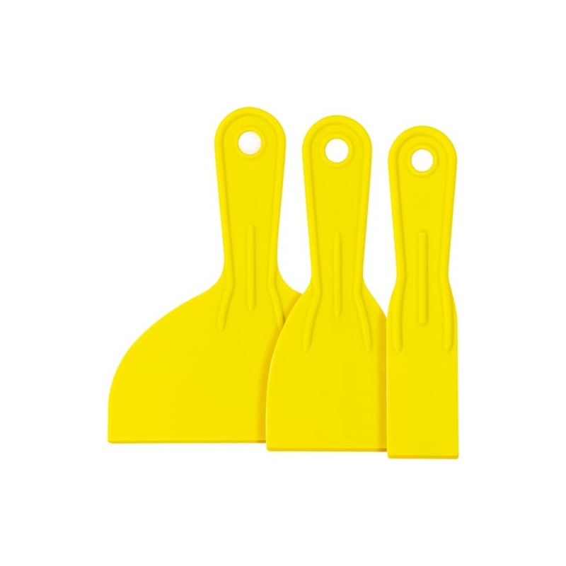 SteadMax 3 Pack Plastic Putty Knife Set - Flexible Paint