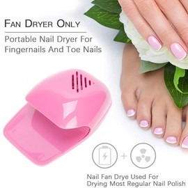Fockety Nageltrockner für Kinder, Batteriebetriebener Mini Nagelventilator für Normalen Nagellack, Tragbarer Nageltrockner für Normalen Nagellack, Maniküre Werkzeug, Nagelkunst, (PINK)