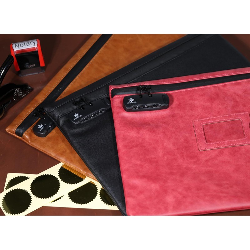 KOSMCCO Notary Bag with Lock, 13.6 x 10 Inches Heavy