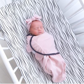 Ely's & Co. Adjustable Swaddle Blanket Infant Baby Wrap Set 3 Pack, for Baby Girl (Blush Pink, 0-3 Months)