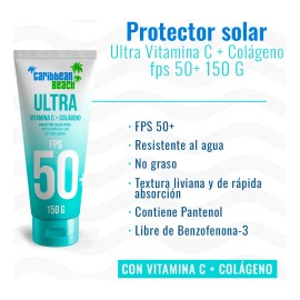 Protector Solar Caribbean Beach Fps Colageno 150g