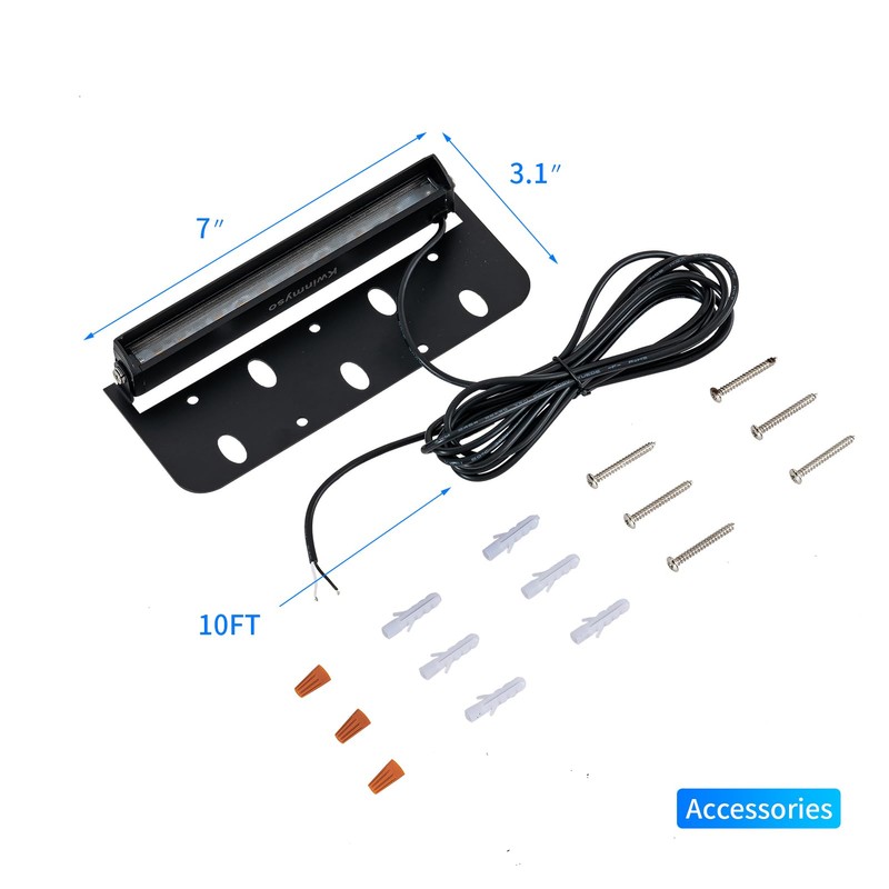 Kwinmyso 8-Packs 3W 7 Inch LED Hardscape Paver Lighting,12V AC/DC